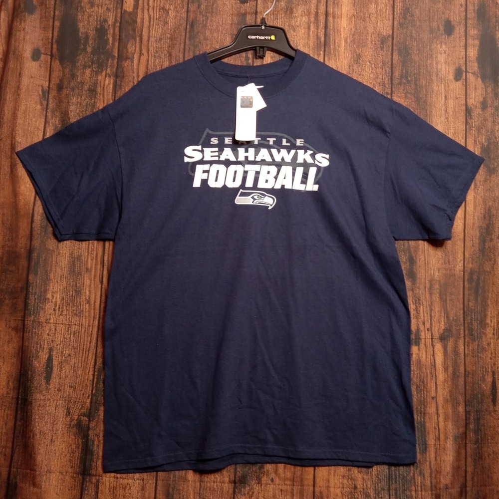 NFL Team Apparel Seattle Seahawks T-Shirt NWT Men's XL Blue
